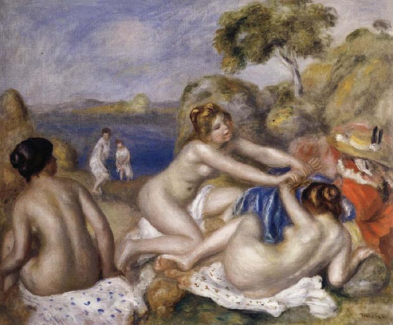 Pierre Renoir Three Bathers with a Crab oil painting image